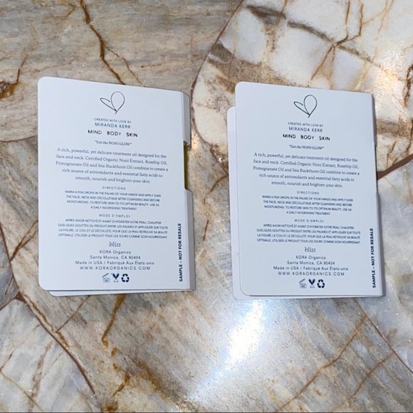 Or of 2 Kora Organics Face Oil Mini Tube Travel Sz - Picture 3 of 3